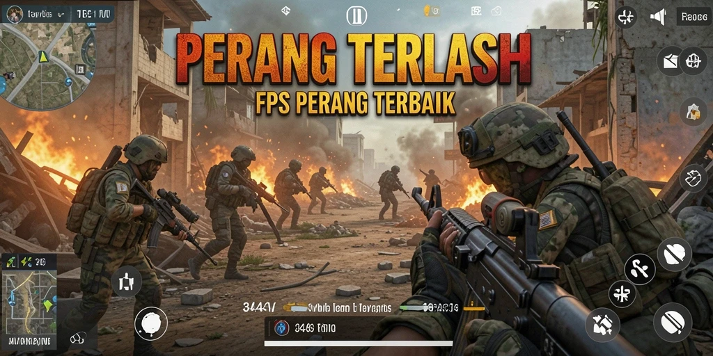 Tampilan gameplay mendebarkan di 3446 dengan aksi tembak-menembak.