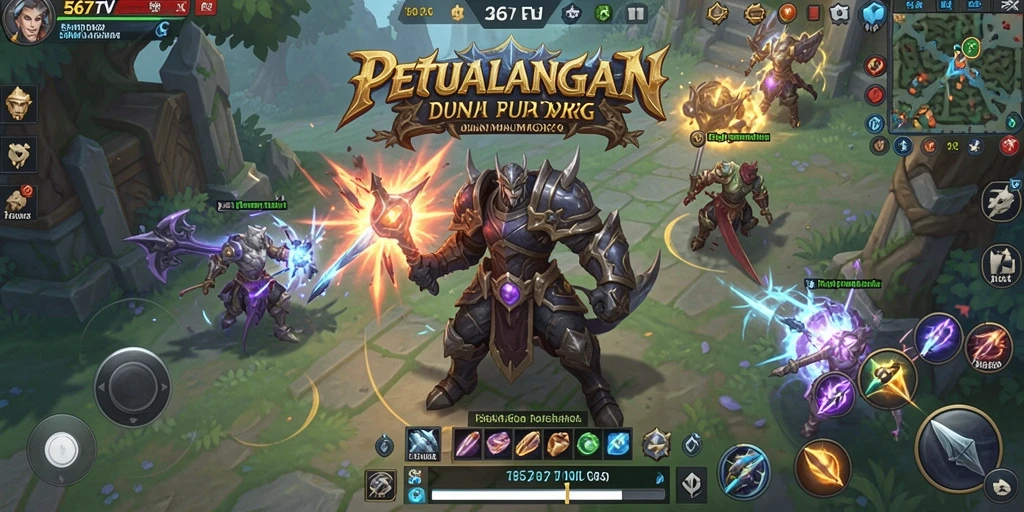 Screenshot dari gameplay <strong>567TV</strong> menampilkan pertempuran epik di dunia MMORPG.