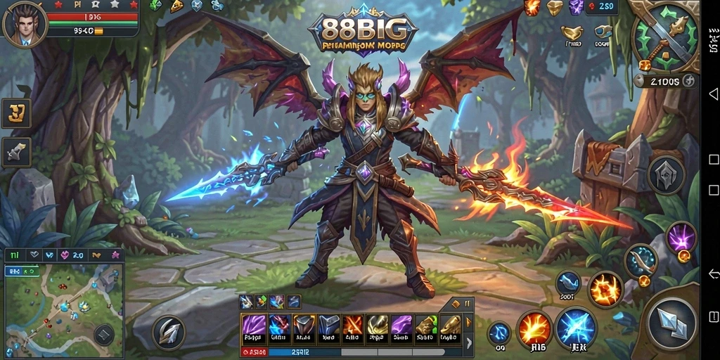 Screenshot gameplay 88BIG yang menampilkan aksi pertempuran epik dalam MMORPG.