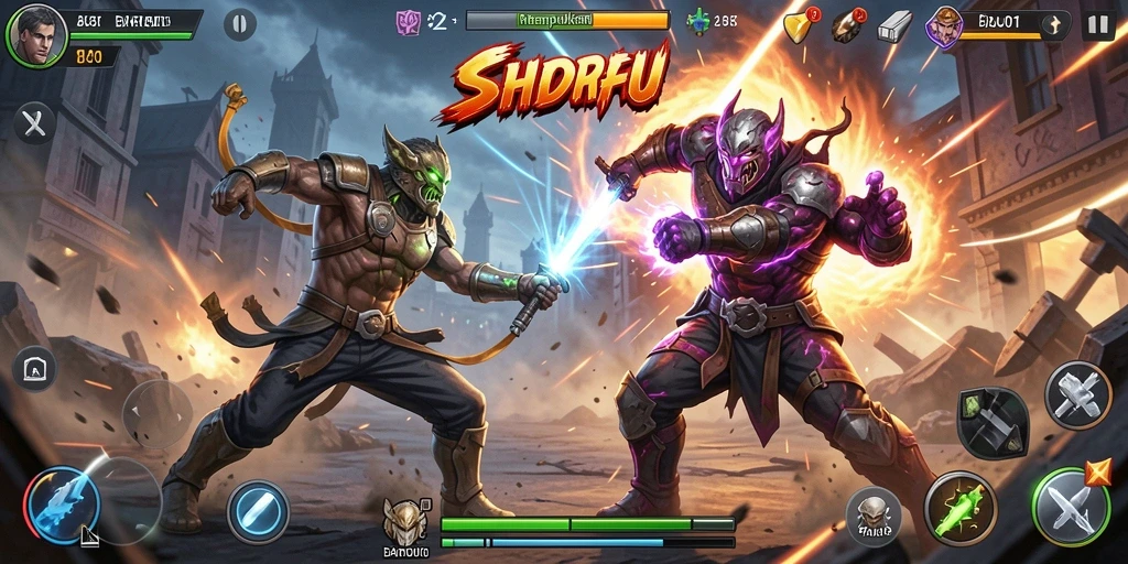 Gameplay BARU01 dengan aksi pertarungan yang mendebarkan dan grafis berkualitas tinggi.