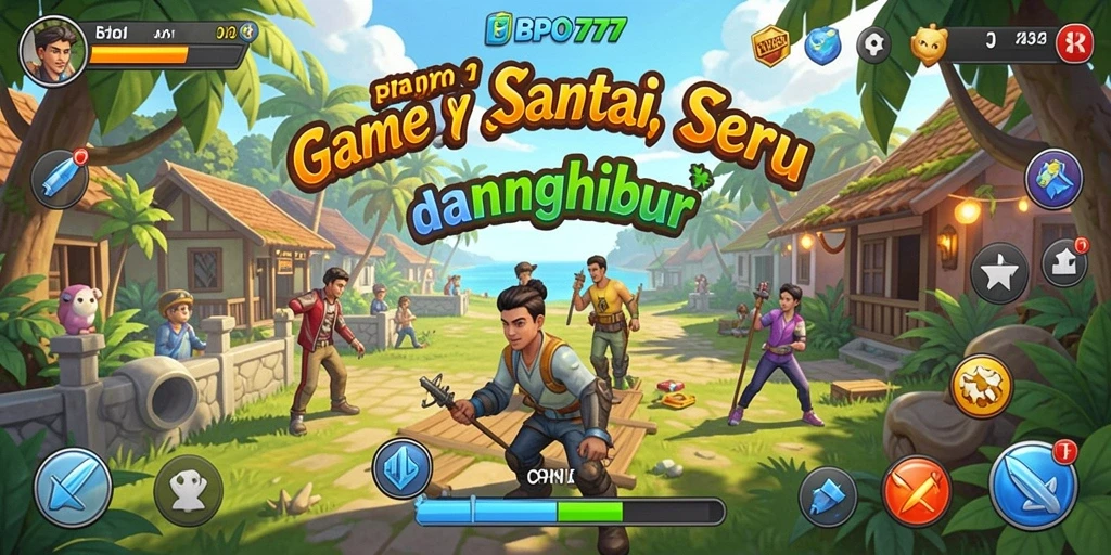 Screenshot gameplay BPO777 menampilkan karakter lucu dan tantangan menarik.