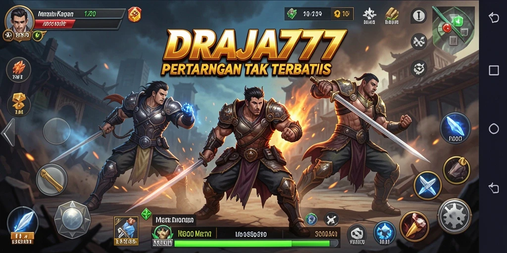 Gameplay DRAJA777 menampilkan pertarungan seru dengan karakter unik dan aksi dinamis.