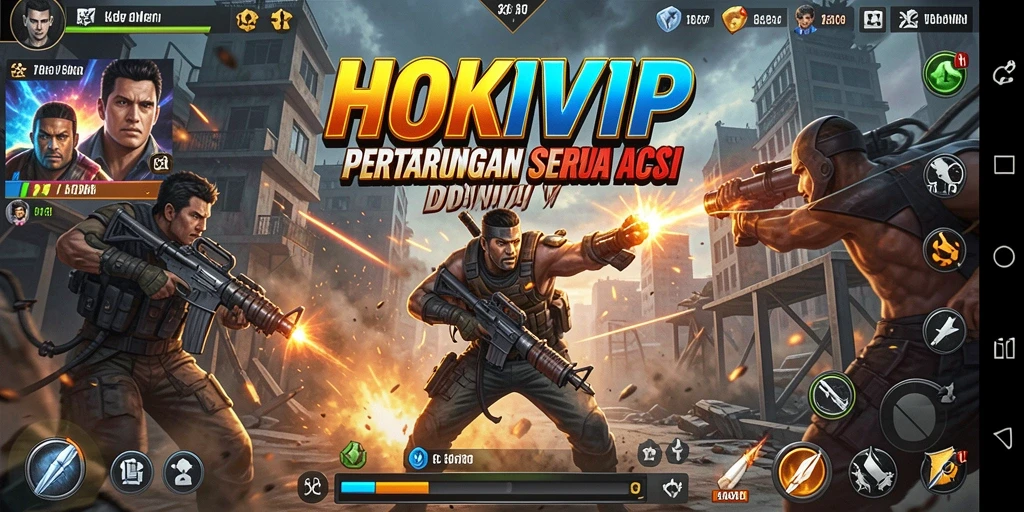 Screenshot menampilkan aksi mendebarkan dalam HOKIVIP saat bertarung.
