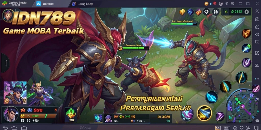Gameplay seru dalam pertarungan MOBA yang epik.