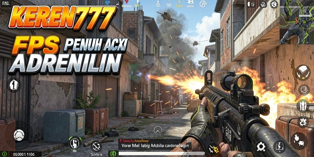 Tangkapan layar KEREN777 menampilkan pertempuran FPS yang mendebarkan dan intens.