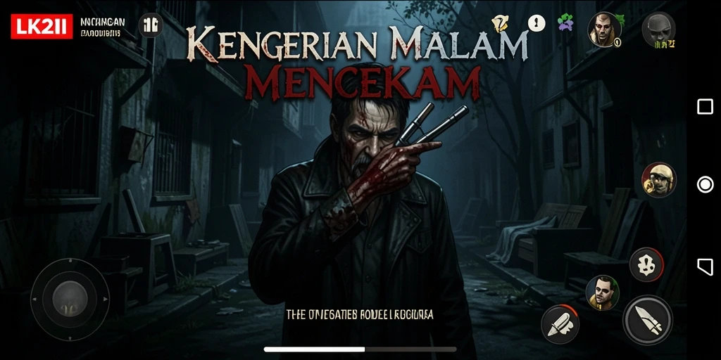 Tampilan gameplay LK21 yang menakutkan dan menegangkan.