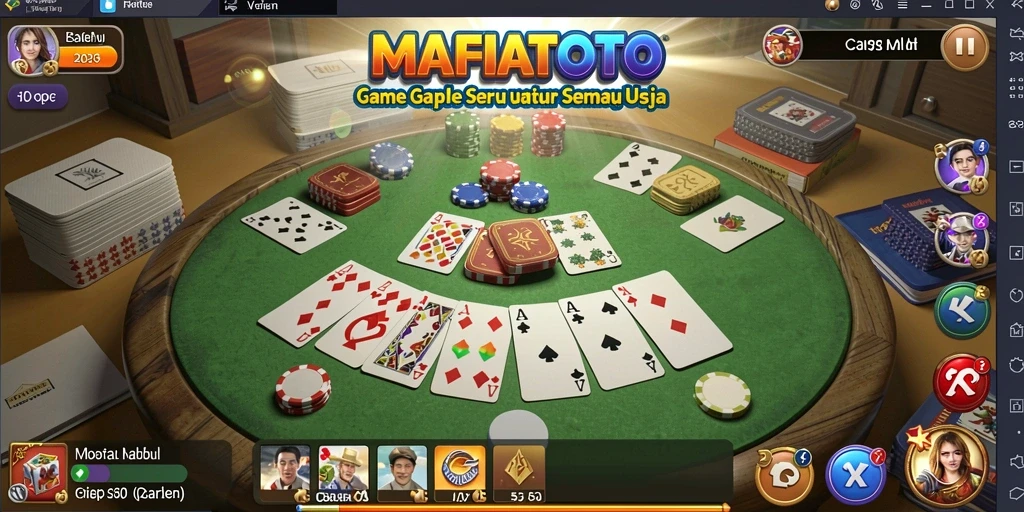 Tampilan seru gameplay Gaple di MAFIATOTO.