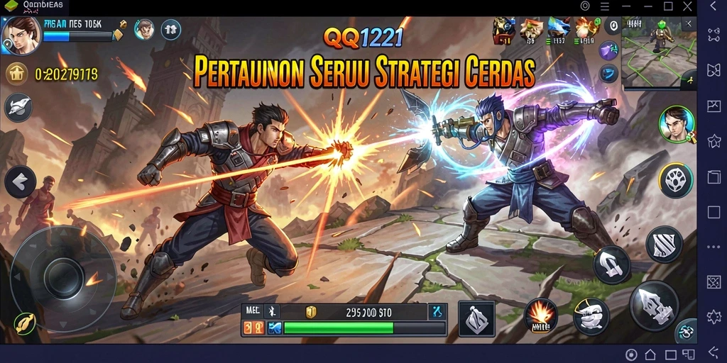 Gameplay seru dalam pertarungan intens di QQ1221.