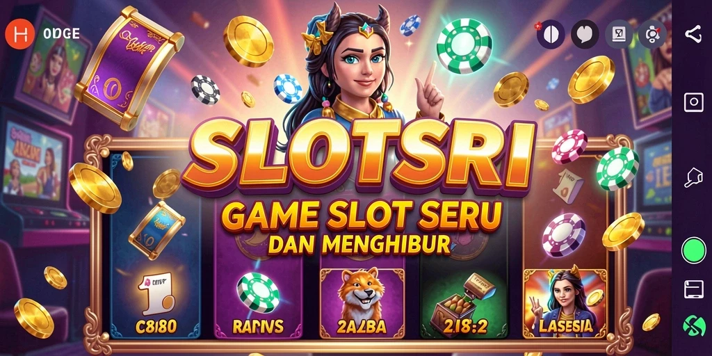 Tampilan gameplay menarik dari SLOTSRI dengan beragam tema slot.