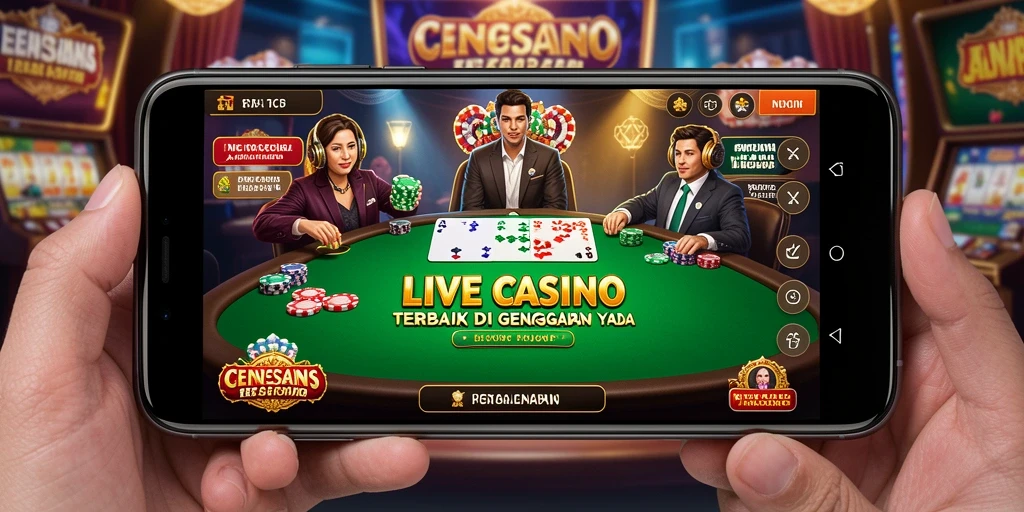 Tampilan grafis T6 yang memukau dalam permainan Live Casino.