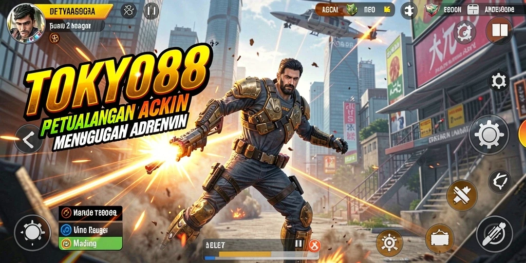 Tampilan dinamis dari gameplay seru TOKYO88 yang penuh aksi.