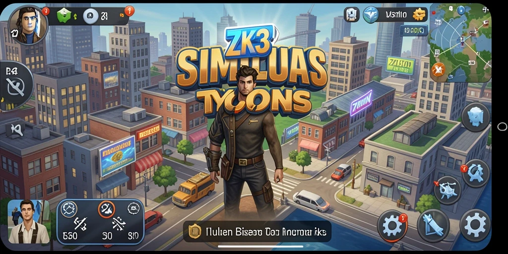 Tampilan gameplay ZK3 yang mengasyikkan dan penuh strategi Tycoon.